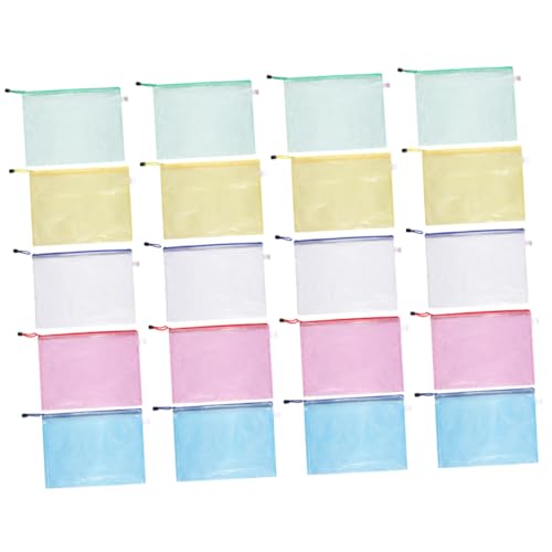 Uonlytech 24 Stück Aktenhalter Filet Aktentaschen mit Reißverschluss dokumentieren Reißverschlusstasche zum Organisieren Beutel reisen Mappe mit Reißverschluss Aktentasche für Studenten PVC Uonlytech 24 Stück Aktenhalter Filet Aktentaschen mit Reißverschluss dokumentieren Reißverschlusstasche zum Organisieren Beutel reisen Mappe mit Reißverschluss Aktentasche für Studenten PVC von Uonlytech