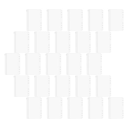 Uonlytech 25 Stück Ordnertasche Datei Taschen Nachfülltasche Extra Dicke Aufbewahrungstasche Nachfüllpackung Für 6-ring-ordner Notebooktasche Visitenkartenbeutel Ordner Mit 6 Löchern Pvc von Uonlytech