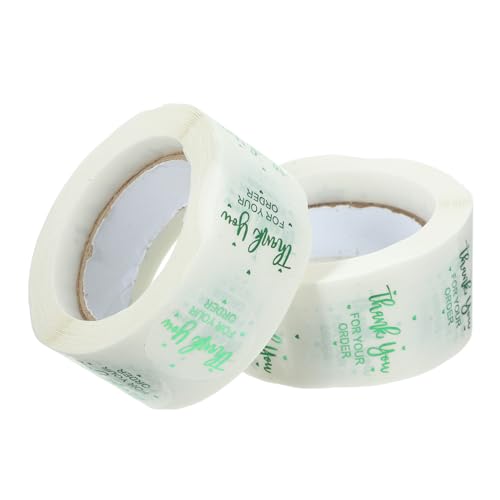 Uonlytech 2Rollen Transparente Runde Aufkleber Selbstklebende Siegellabels Für Einzelhandelsverpackungen Für Und Wie Weihnachten Halloween von Uonlytech
