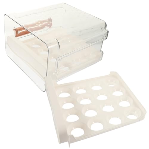 Uonlytech 2St Sortierbox für Eier Ei- -Organizer Aufbewahrungsschale für Eier eierhalter egg holder for refrigerator Doppelschichtiger Eierhalter Eierständer Schublade von Uonlytech