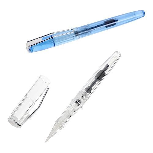 Uonlytech 2Stücke Pensionsstift Nachfüllbarer Tintenstift Mit Weichem Pinselkopf Für Kalligraphie Aquarell Und Kreative Für Hobbykünstler Transparent von Uonlytech