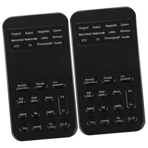 Uonlytech 2st Stimmwechsler Mini-soundkarte Handy Sprachwechsler Laptop-Tools Werkzeug Live-sprachmodifikator Handy-soundkarte Geräte Live-übertragung Soundkarte Mikrofon Abs Konverter von Uonlytech