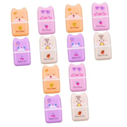 Uonlytech 3 Sätze Cartoon-tier-radiergummi Radiergummis Kindergäuer Süßes Stationäres Tiere Radiergummi-cartoon Rollradierer Für Schüler Rollenradierer Für Bleistifte Plastik 4 Stück * 3 von Uonlytech