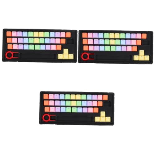 Uonlytech 3 Sets Tastenabdeckungen Für Mechanische Tastaturen Tastenkappen Tastaturzubehör Tastaturschutz Tastenkappen Robustes Material Und Dekorativ Unisex-Passform von Uonlytech
