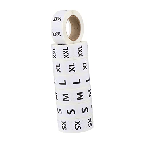 Uonlytech 3500 Stück Etikett Stoff Punkt machen Aufkleber Beschriftungen markieren Vinyl Größenbeschriftungen Größen-Labels Aufkleber in Kleidergröße Aufkleber in T-Shirt-Größe Papier Weiß Uonlytech 3500 Stück Etikett Stoff Punkt machen Aufkleber Beschriftungen markieren Vinyl Größenbeschriftungen Größen-Labels Aufkleber in Kleidergröße Aufkleber in T-Shirt-Größe Papier Weiß von Uonlytech