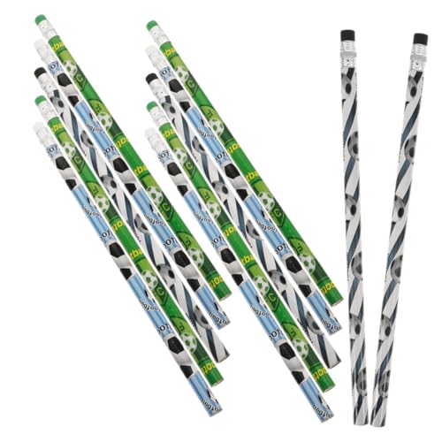 Uonlytech 36 Stück Fußballbleistift Skizzieren Bleistifte Zeichnen Bleistifte Cartoon-bleistifte Mit Radiergummis Bleistift Mit Radiergummi -cartoon-bleistifte Hölzern von Uonlytech