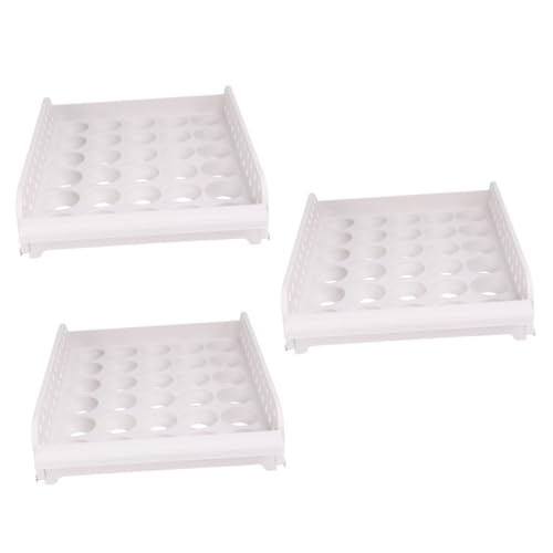 Uonlytech 3Er-Box Eierschale kühlschrankdeo Schublade Eierbehälter für Tablett mit Deckel Essenstablett -Gemüse-Organizer organisch Container Antikollisions Eierregal Uonlytech 3Er-Box Eierschale kühlschrankdeo Schublade Eierbehälter für Tablett mit Deckel Essenstablett -Gemüse-Organizer organisch Container Antikollisions Eierregal von Uonlytech