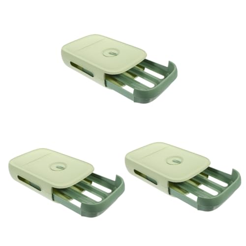 Uonlytech 3St Aufbewahrungsbox für Eier Aufbewahrungsboxen für Eier im Kühlschrank Kühlschrank-Eier-Organizer-Etui rolling egg box eieraufbewahrungsboxen Gefriertabletts Eierbehälter pp von Uonlytech