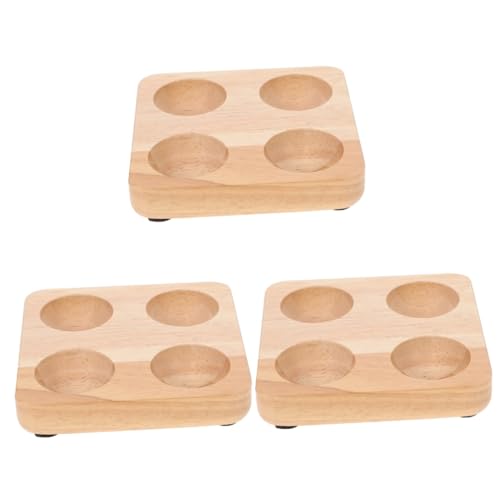 Uonlytech 3St Aufbewahrungsbox für Eier eiertablett egg tray teuflisches Eierfach Eierhalter Arbeitsplatte Holztablett Küchenutensilien für zu Hause Behälter zum Legen von Eiern von Uonlytech