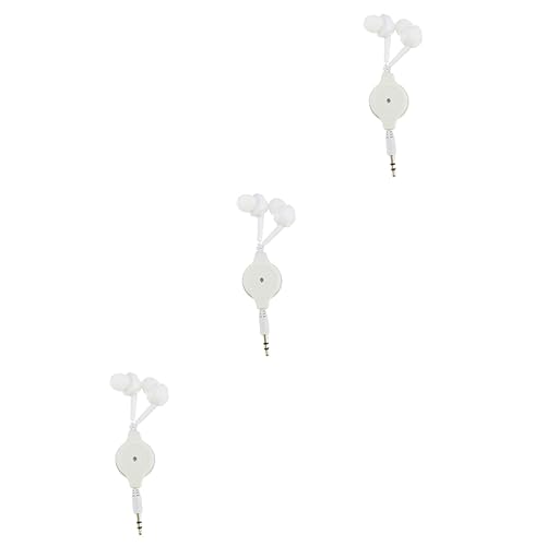 Uonlytech 3 Stück Leichte Einziehbare In-Ear-kopfhörer 3 5-mm-buchse Für Mp3-player von Uonlytech