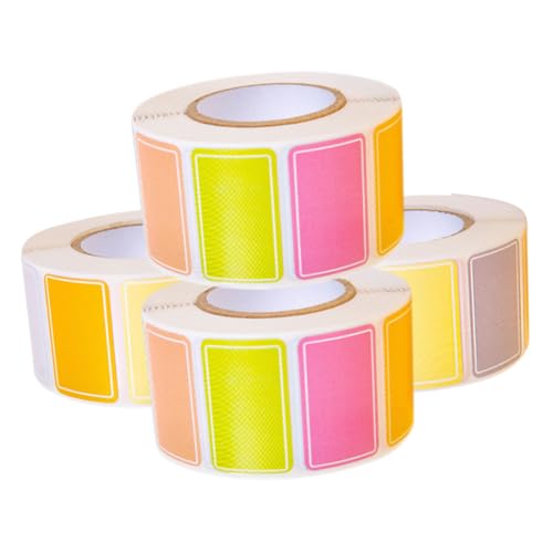 Uonlytech 4 Rollen Farbige Aufkleber -Etiketten Abziehbilder rund Zeitschriftenaufkleber Umzugsaufkleber für Kartons Aufkleber mit Namensetiketten Namensaufkleber beschichtetes Papier Bunt Uonlytech 4 Rollen Farbige Aufkleber -Etiketten Abziehbilder rund Zeitschriftenaufkleber Umzugsaufkleber für Kartons Aufkleber mit Namensetiketten Namensaufkleber beschichtetes Papier Bunt von Uonlytech
