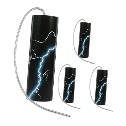 Uonlytech 4 Sätze Donnerröhrenspielzeug Instrument Donnertrommelröhre Donnermacher Dubbing-federtrommel Lustiger Krachmacher Musikalische Trommel Papier Black von Uonlytech