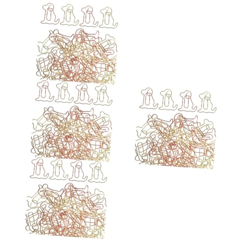Uonlytech 4 Sätze Mehrfarbige Lesezeichen Haustier Bunt Dackel Geformt Papier Größe Schreibwaren Hund Welpenclip Tier-büroklammer Schulsachen Rostfreier Stahl 50 Stück * 4 von Uonlytech