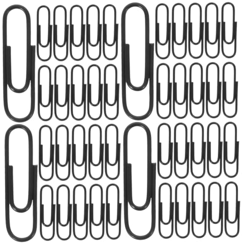 Uonlytech 4 Sätze Paperclip Briefpapier Papierclips Dokumentclips Binder Büroklammer Büroklammern Kreativ Kreative Büroklammern Clips Briefpapier Büroklammern Schwarz Eisen von Uonlytech