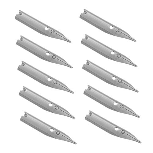 Uonlytech 40 Stück Dip-Stift Stiftspitzen zum Schreiben Kalligraphie-Füllfederhalterspitzen Ersatzspitzen für Kalligraphiestifte universelle Stiftspitzen Stiftnibs zum Malen Metall Silver von Uonlytech
