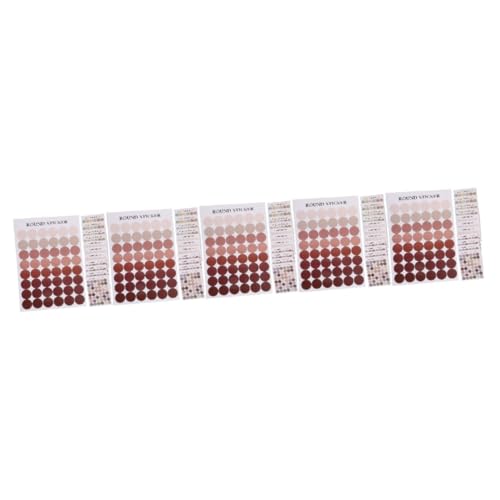 Uonlytech 5 Sätze Punktaufkleber Etiketten Wiederverwendbare Scrapbooking Zubehör Journal Tragbare Siegelaufkleber Punktcodierungsaufkleber Multifunktions Siegelaufkleber Zarte 12 Blätter * 5 von Uonlytech