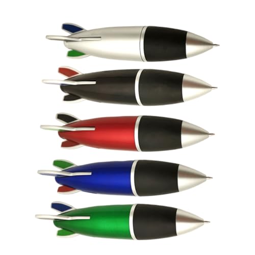 Uonlytech 5 Stück Raketen Schreibwaren Kugelschreiber Einziehbarer Mehrfarbenstift Raketen Bleistift Cartoon Kugelschreiber Mehrfarbige Stifte Alles In Einem Raketen Buchstift von Uonlytech