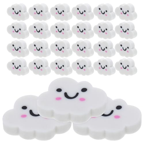 Uonlytech 50 Stück Wolkenradierer Mini-Radierer Radiergummis Halloween Fun Eraser für Kinderpreise Halloween-Partygeschenke Kindergäuer Weiß von Uonlytech