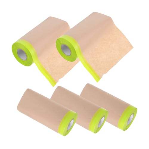 Uonlytech 5Stücke Vorgeklebtes Abdeckpapier Für Malerarbeiten Transparente Maskierfolie Für Präzises Zeichnen Für Autos Und Motorräder von Uonlytech