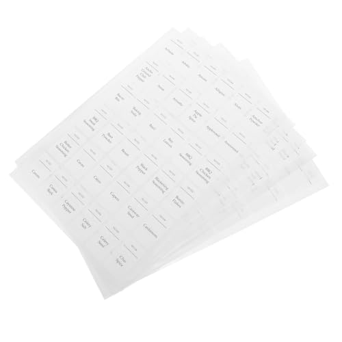 Uonlytech 6 Blätter Wasserdichtes Und Öldichtes Etikett Aufkleber Gewürze Blanko-etiketten Für Gewürzdosen Etiketten Für Gewürzgläser Glasetiketten Abnehmbar Weiß Pvc Selbstklebend Uonlytech 6 Blätter Wasserdichtes Und Öldichtes Etikett Aufkleber Gewürze Blanko-etiketten Für Gewürzdosen Etiketten Für Gewürzgläser Glasetiketten Abnehmbar Weiß Pvc Selbstklebend von Uonlytech