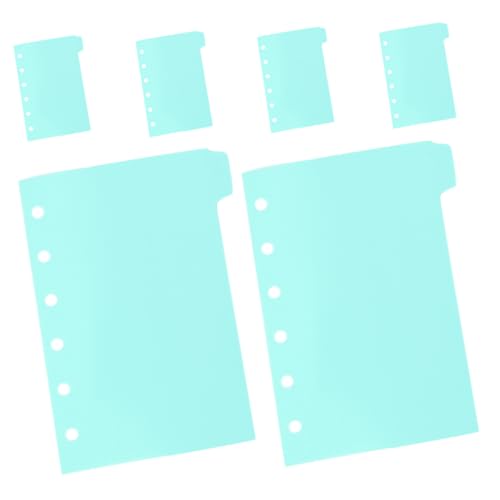 Uonlytech 6 Blatt Loseblatttrenner Planereinsätze plant Papierhalter Binderteiler Taschenteiler Ordnerplaner farbiges Notebook -Papier Ordnerteiler aus Kunststoff notizbuch Lernheft pp Green von Uonlytech