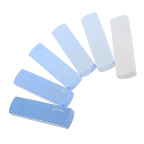 Uonlytech 6 Stück Änderungsband Highlighter-tape Weiß, Süß Korrekturband White-out-tape-stift Süßes Weißes Klebeband White-out-tape-bulk Weißband Süß Schreibwaren Blue Haustier Kunststoff von Uonlytech