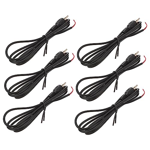 Uonlytech 6 Stück Audio- und Videokabel Kabelverlängerung Draht Stecker Lautsprecherkabel zu thesignal extension cord funkübertragungssystem für tv PVC-Audiokabel Kupferkabel Black von Uonlytech