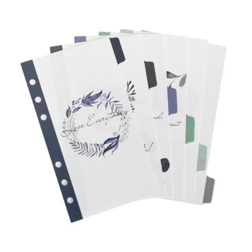 Uonlytech 6 Stück Seiten- und Partitionsbretter teilen süße Ordnerteiler Trennblätter für Ordner Ordnerteiler mit Laschen Papiertrenner Notepad -Separator -Seite ästhetische Trennwände pp Uonlytech 6 Stück Seiten- und Partitionsbretter teilen süße Ordnerteiler Trennblätter für Ordner Ordnerteiler mit Laschen Papiertrenner Notepad -Separator -Seite ästhetische Trennwände pp von Uonlytech