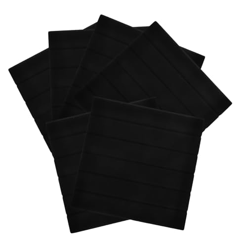 Uonlytech 6 Stück Tafel Für Wand Pinnwand Bürozubehör Magnettafel Für Kühlschrank Quiltwand Designtafel Magnetwandtafel Wandfliesen Doppelseitiges Klebeband Korkfilz Schwarz von Uonlytech