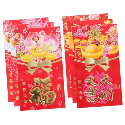 Uonlytech 60 Stück Jahr der Schlange Roter Umschlag briefumschläge Neujahrsdekorationen Geldumschlag Chinesisches Neujahr rotes Umschläge dekorative rote Päckchen Papier von Uonlytech