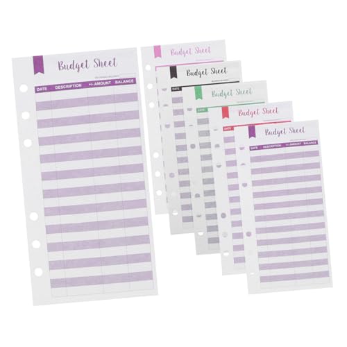 Uonlytech 60Blätter Budgetblätter Nachfüllpackung Budgetversorgung Für Spesenverfolgung Haushaltsbudget Und Finanzplanung Kompatibel Mit Ordnern Budgetpapier von Uonlytech