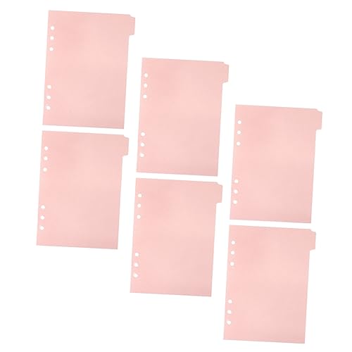 Uonlytech 6Stücke Abnehmbare Binder Tabs Pfirsichrosa Selbstklebende Indexteiler Für Notizbücher Annotieren Und Organisieren Von Dokumenten Format Schule von Uonlytech