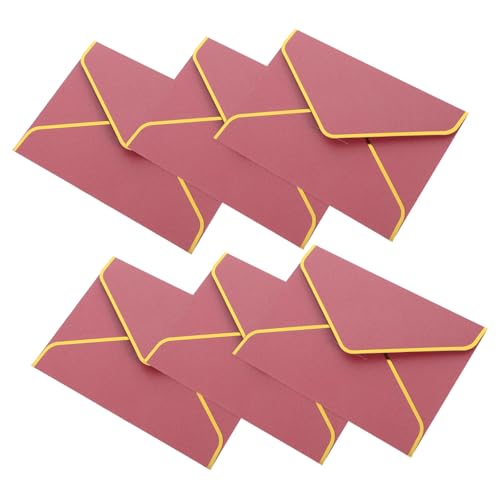 Uonlytech 6Stücke Elegante Umschläge mit Goldrand Hochwertige Briefumschläge für Einladungen Hochzeitseinladungen Grußkarten Robustes Material für Besondere Anlässe von Uonlytech