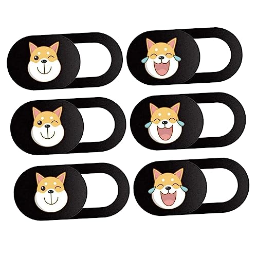 Uonlytech 6er-Pack Webcam-abdeckungen mit Hundemuster Schützen Sie Ihre Privatsphäre für Laptop Telefon Tablet von Uonlytech