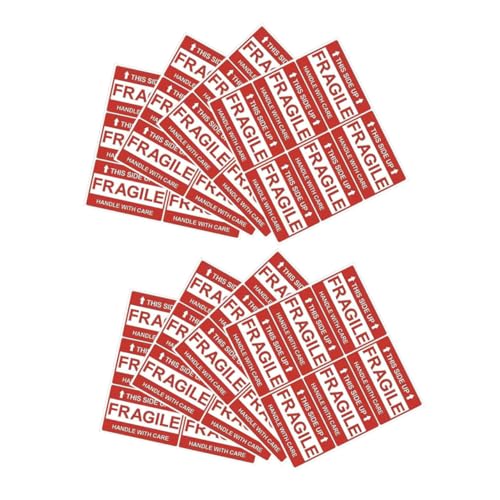 Uonlytech 8 Bögen Etiketten Für Zerbrechliche Gegenstände Selbstklebende Aufkleber Gefahrgutverpackung Zerbrechliches Klebeband Selbstklebende Warnetiketten Versandetiketten von Uonlytech