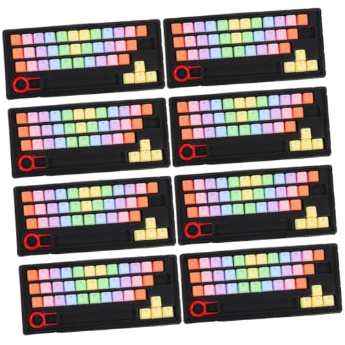 Uonlytech 8 Sätze Tastenkappe Bunte Tastatur farbige Tastatur Ornament-Sets Tastaturschutz Computer Tastatur Computertastaturen Tastatur-Dekor Tastaturzubehör Klaviatur Suite schmücken pbt von Uonlytech