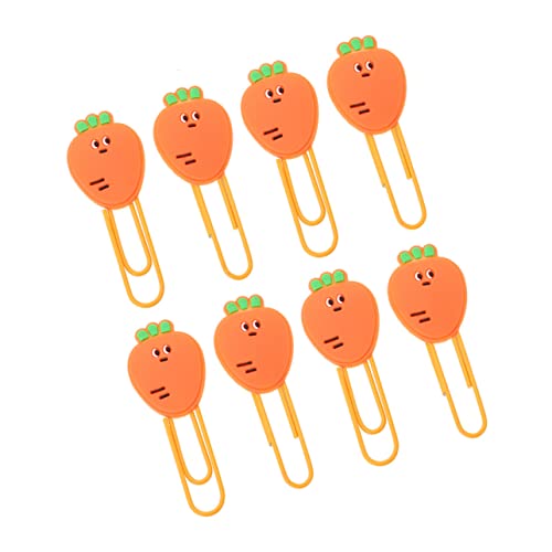 Uonlytech 8 Stück Karotten -lesezeichenclip Clips Briefpapier Schreibwarenclips Büroklammern Aus Obst Süße Büroklammern Bunte Papierklammern Goldene Büroklammer Geformt Orange Weiches Gummi Uonlytech 8 Stück Karotten -lesezeichenclip Clips Briefpapier Schreibwarenclips Büroklammern Aus Obst Süße Büroklammern Bunte Papierklammern Goldene Büroklammer Geformt Orange Weiches Gummi von Uonlytech
