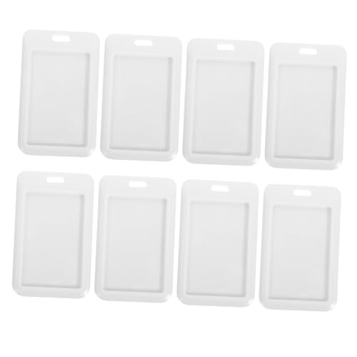 Uonlytech 8 Stück Schiebendeckung einfach Halter wichtige Tags Name Abzeichen Schlüssel ID -Kartenärmel Karteninhaber Plastikkartenärmel Kartenhülle Inhaber einer Bürokarte ID-Hülse Abs Weiß von Uonlytech