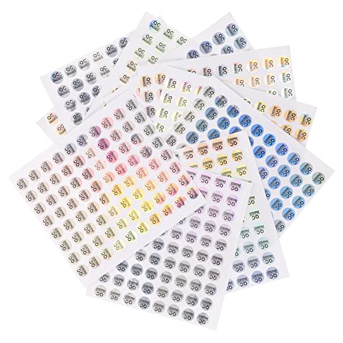 Uonlytech 800Stücke Qc Bestanden Aufkleber Selbstklebende Qualitätskontroll Tags Leuchtendes Farbdesign Für Erkennbarkeit Für Lagerverwaltung von Uonlytech