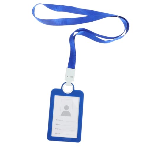 Uonlytech Abzeichenhalter klein Ausweishalter für Hemden Geschäft mehrere Schlüsselband mit Kartenhalter schlank Kartenschutz Namensbadehalter Abzeichen-Hülle Kieselgel Blue von Uonlytech