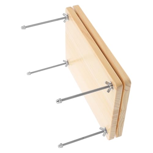 Uonlytech Buchpresse Material Drücken Sie und Herstellung Handgefertigte Buchbindung Manuelle Papierpresse aus Holz Buchpressmaschinen Buchbinderei Bücherpresse Metall Beige von Uonlytech
