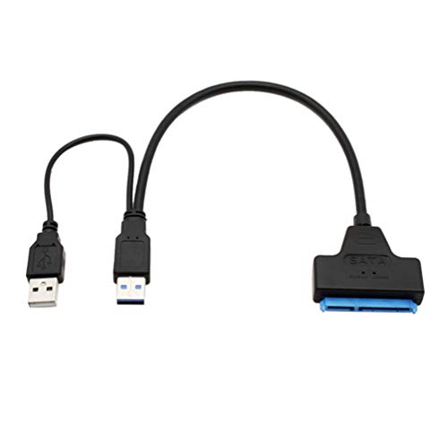 Uonlytech Dual Usb3.0 zu Sata Adapter Konverter Kabel 22Pin 2 5 Zoll Festplattentreiber Ssd Adapter Daten für 2 5 Zoll Ssd Festplatte Sshd Festplatte (Schwarz) von Uonlytech