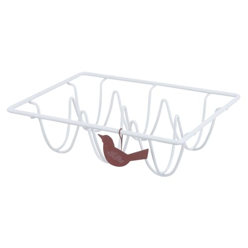 Uonlytech Eierregal eierhalter egg holder for refrigerator ei halter Eierablage für Eierhalter für Eierschale Tablett für Ei Container Spender Eierplatte Eisen Weiß von Uonlytech