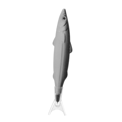 Uonlytech Fischballstift Fisch geformte Kugelschreiber süße Fischstifte Fischhilfe Lustiger Fischstift Fisch Kugelschreiber Tierform Stift lustige Fischstifte dekorative Stifte Plastik Grey von Uonlytech