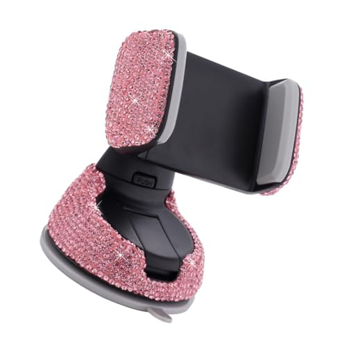 Uonlytech Handyhalter Tragbar Telefonhalterung Für Telefonhalter Auto Einstellbar Multifunktional Handy, Mobiltelefon Montieren Stand Zelle Strasssteine Rosa von Uonlytech