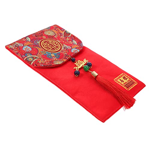 Uonlytech Happy Red Envelope Hochzeit xi Paket Kasse klein briefumschläge Geldumschläge für Bargeld chinesischer roter umschlag rote umschläge chinesisch Stoff von Uonlytech