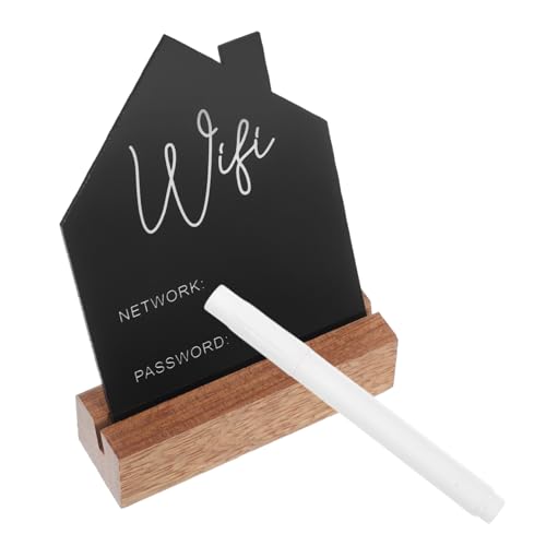 Uonlytech Hölzernes Wlan-passwortschild Für Zuhause, Hausform, Kreidetafelschild Mit Beschreibbarer, Löschbarer Wlan-anzeige, Heimdekoration Mit Stift Uonlytech Hölzernes Wlan-passwortschild Für Zuhause, Hausform, Kreidetafelschild Mit Beschreibbarer, Löschbarer Wlan-anzeige, Heimdekoration Mit Stift von Uonlytech
