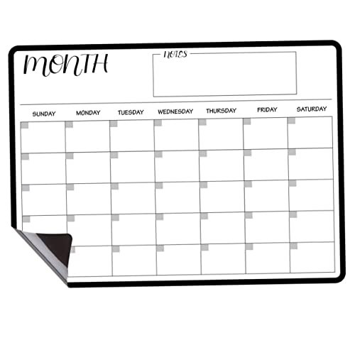 Uonlytech Kühlschrankplaner Magnetisch Abwischbarer Monats und Wochenkalender für To Do Listen Familienorganisation und Erinnerungen Kühlschrankzubehör mit Glatter von Uonlytech