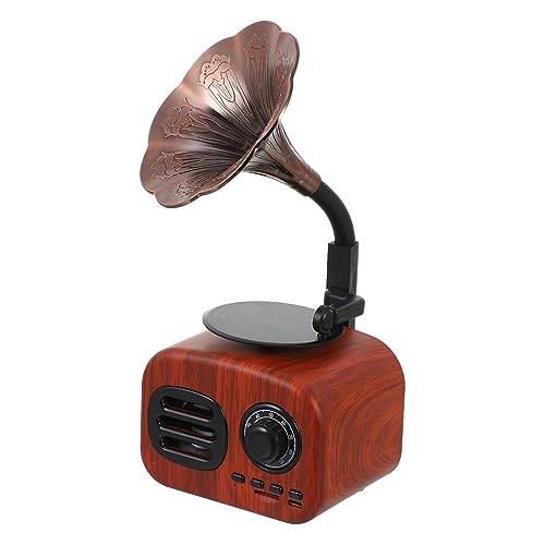 Uonlytech Lautsprecher im Retro Design Tragbarer Player mit Kartensteckplatz Chip für Besseren Verbindungsabstand Elegante Holzoptik Kompakte von Uonlytech