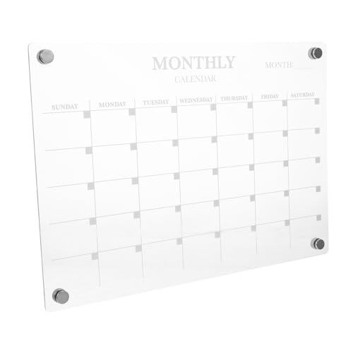 Uonlytech Magnetische Anzeigeplatte Planke kühlschrank Wöchentliche Whiteboard-Trockenlöschung löschbare Notiztafeln Planertafel Wöchentliche trocken abwischbare Tafel Magnetplatten Acryl von Uonlytech